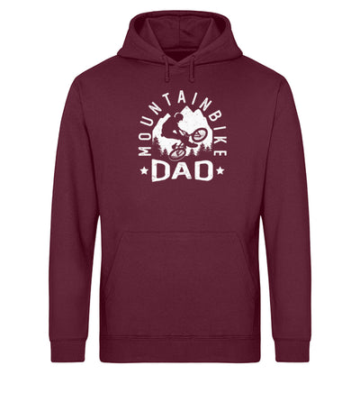 Mountainbike Dad - Unisex Organic Hoodie mountainbike Weinrot