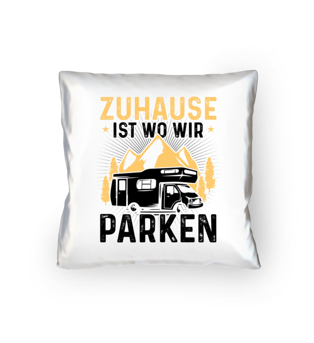 Zuhause ist wo wir parken - Kissen (40x40cm) camping mountainbike Default Title