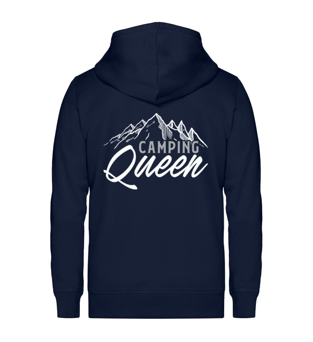 Camping Queen - Unisex Premium Organic Sweatjacke camping Navyblau