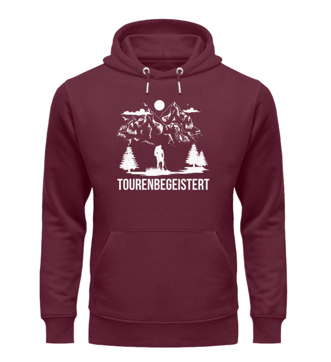 Tourenbegeisterung - Unisex Premium Organic Hoodie Weinrot