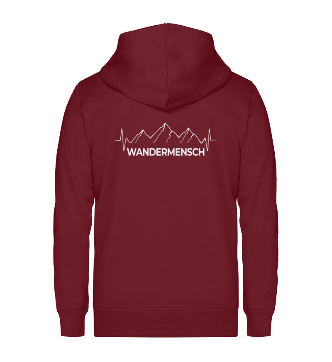 Wandermensch - Unisex Premium Organic Sweatjacke wandern Weinrot