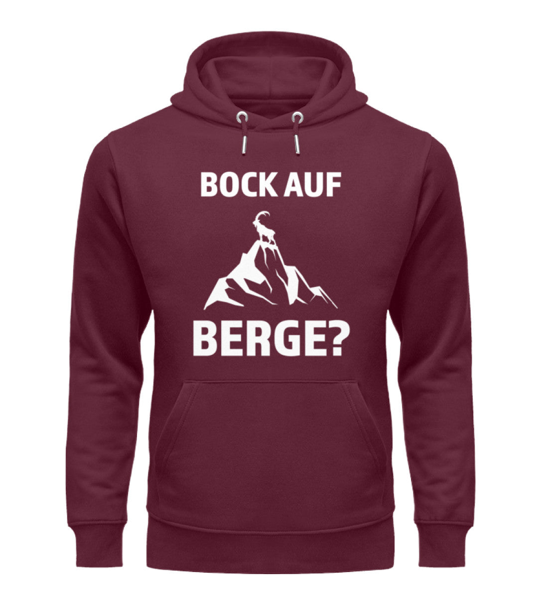 Bock auf Berge - Unisex Premium Organic Hoodie berge Weinrot