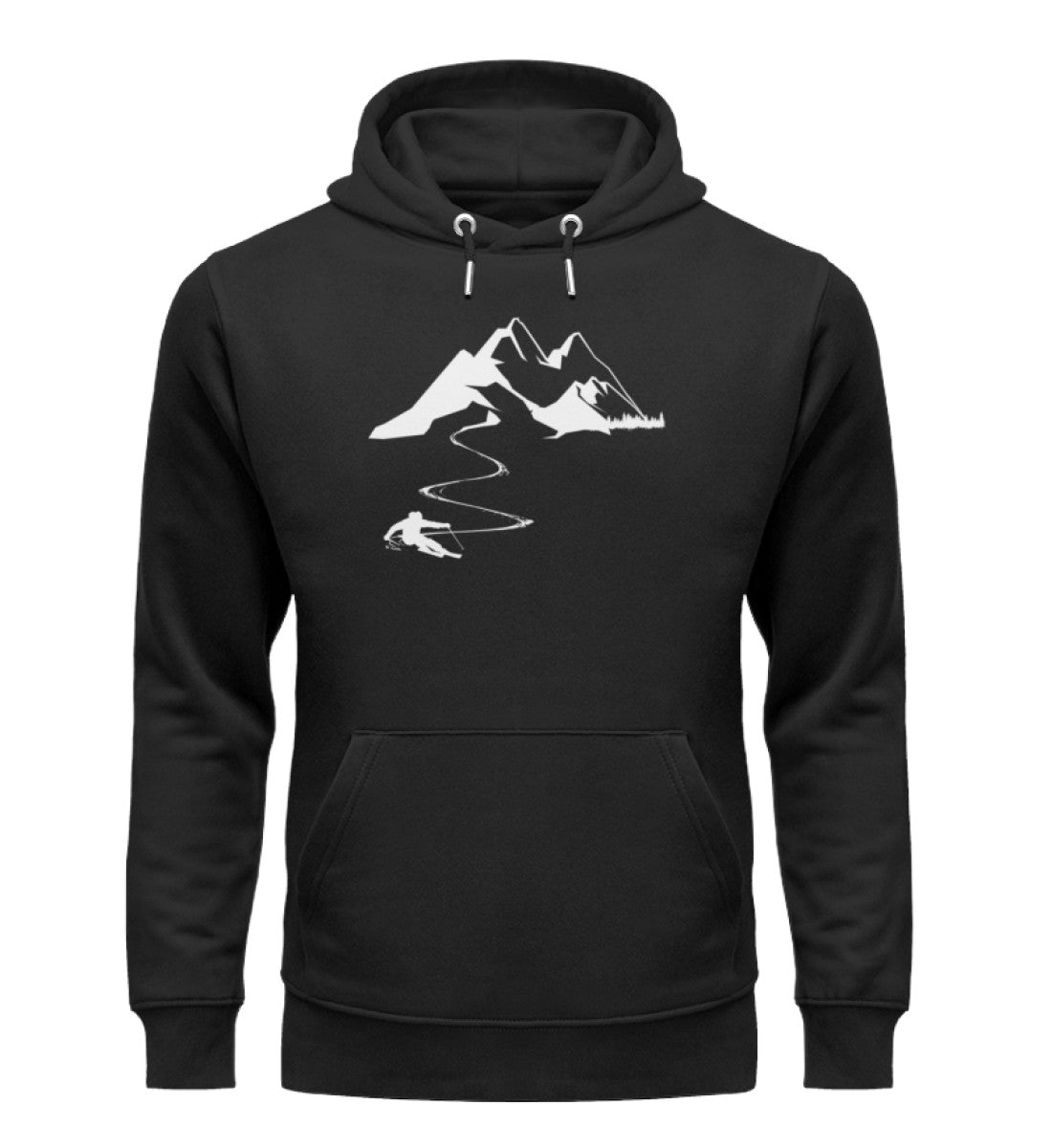 Skisüchtig -Unisex Premium Organic Hoodie Schwarz