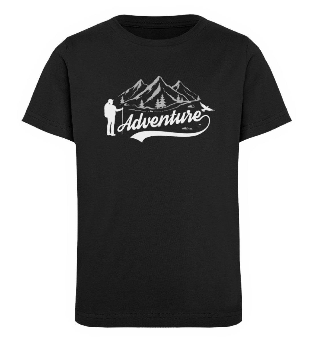 Adventure - Kinder Premium Organic T-Shirt berge camping wandern Schwarz