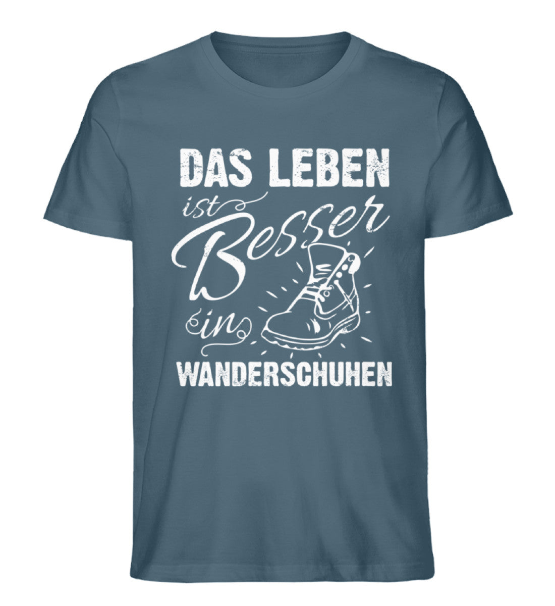 Leben besser in Wanderschuhen - Herren Premium Organic T-Shirt wandern Stargazer