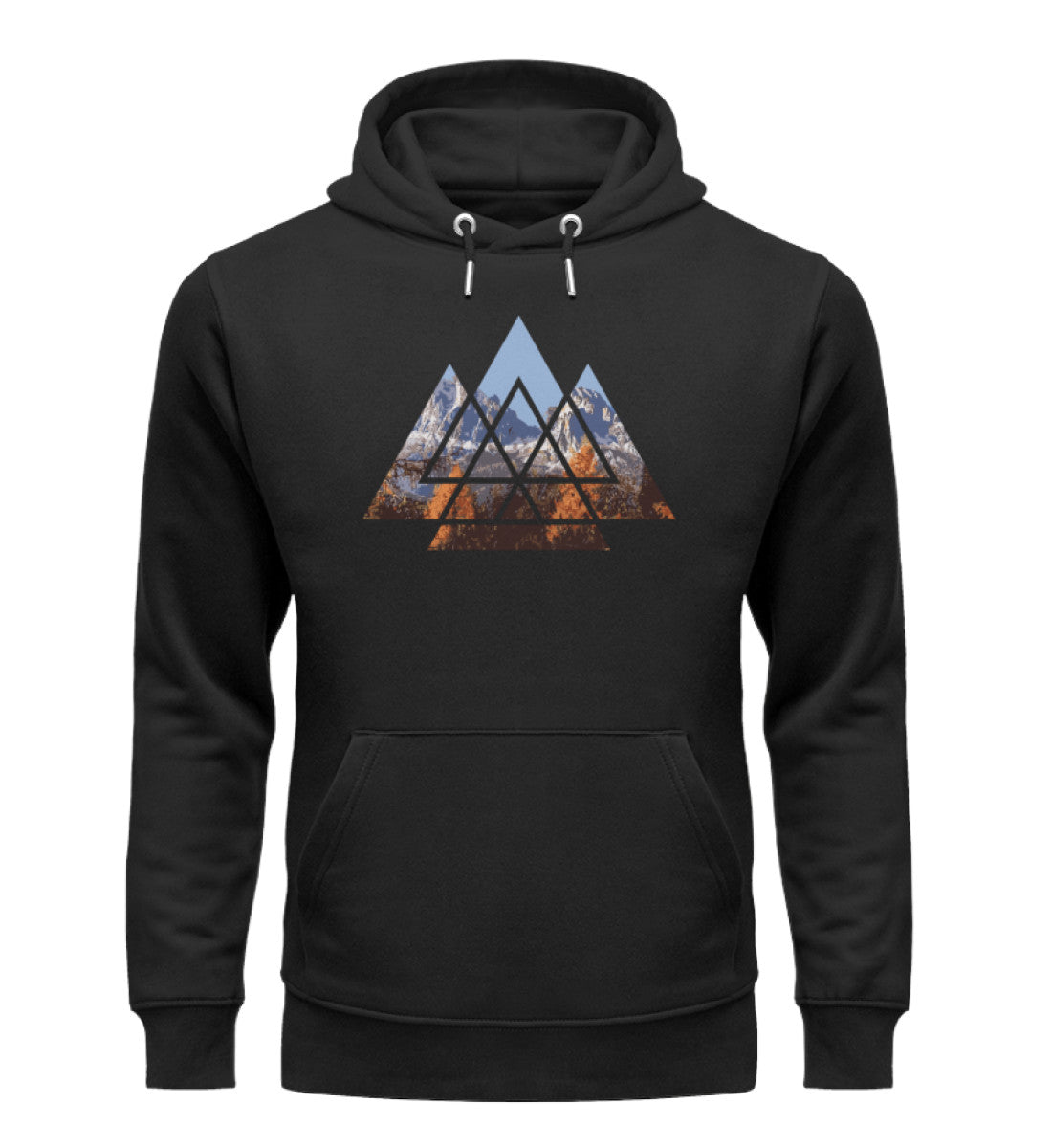 Berge Abstrakt - Unisex Premium Organic Hoodie berge wandern Schwarz