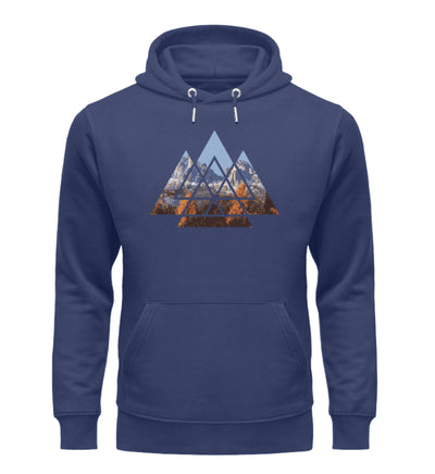 Berge Abstrakt - Unisex Premium Organic Hoodie berge wandern Navyblau