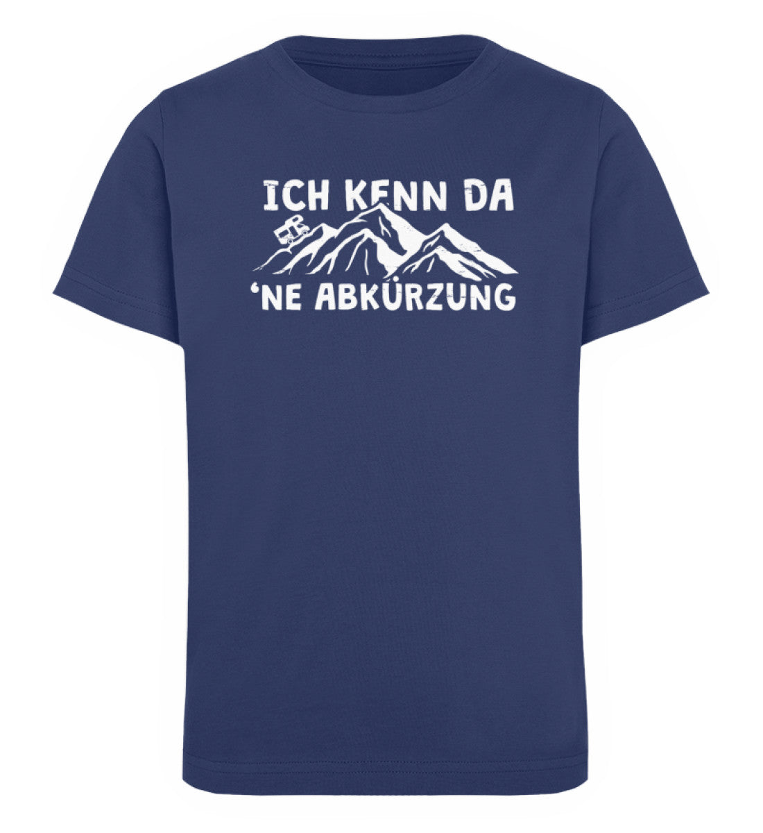 Ich kenn da ne Abkürzung-Wohnmobil- Kinder Premium Organic T-Shirt camping Navyblau