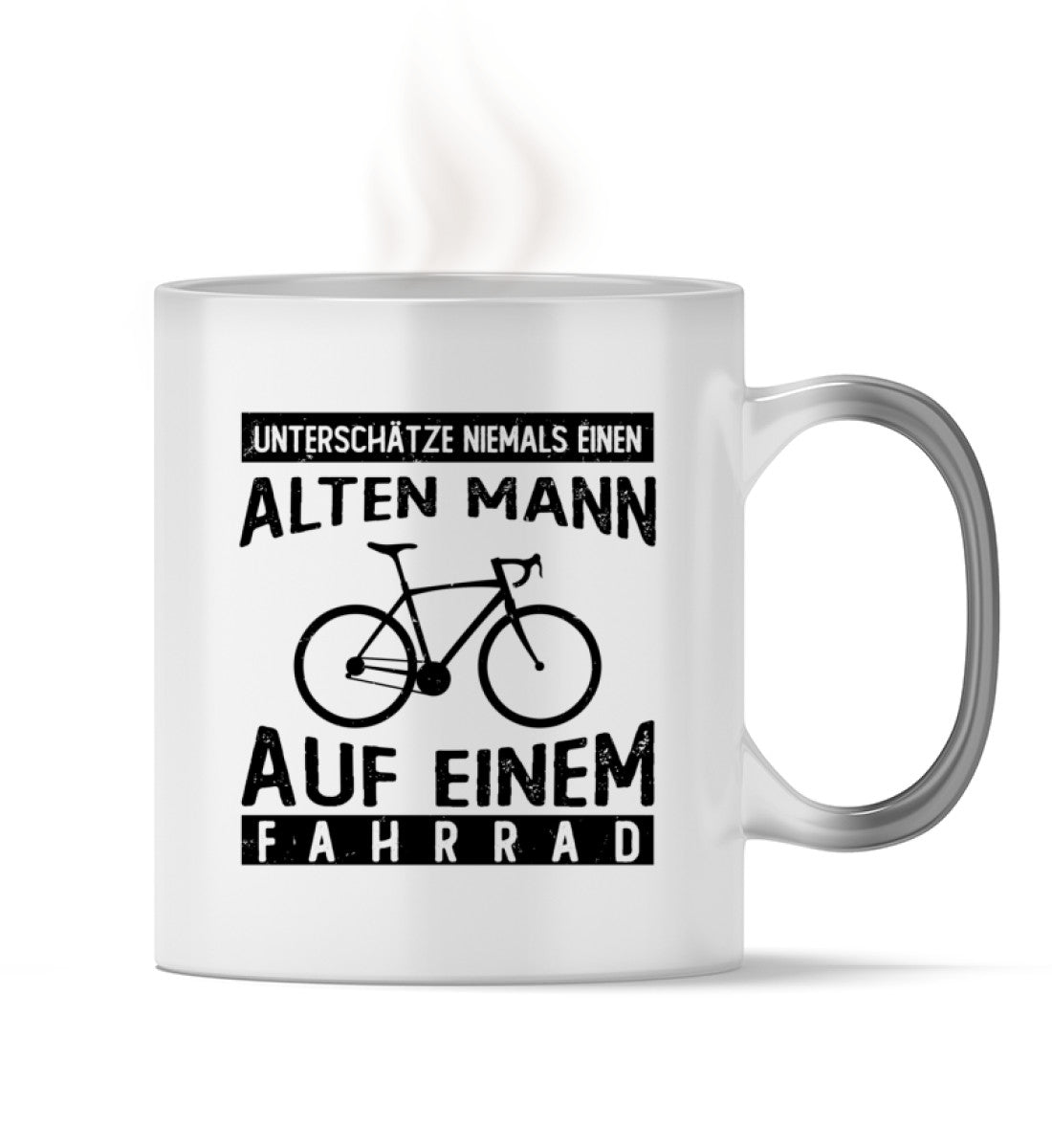 Alter Mann auf einem Fahrrad - Zauber Tasse fahrrad Default Title