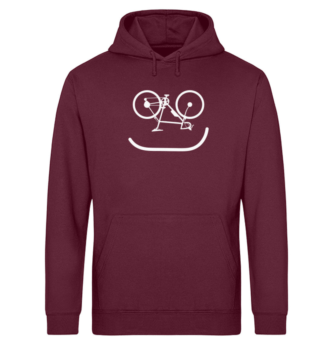 Fahrrad Emoji - Unisex Organic Hoodie fahrrad Weinrot