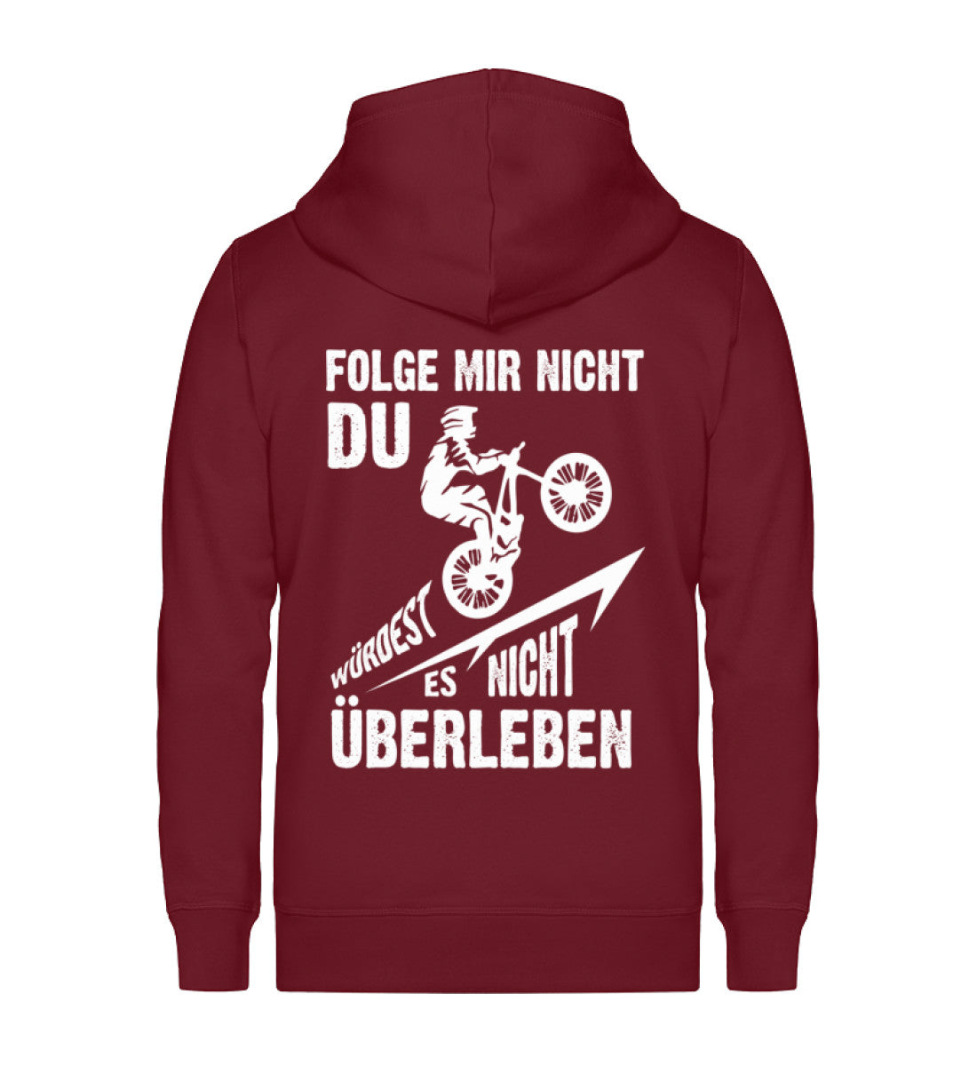 Folge Mir Nicht - Unisex Premium Organic Sweatjacke mountainbike Weinrot