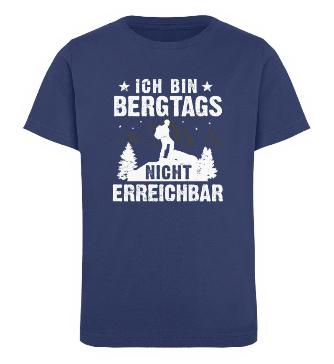 Bergtags nicht erreichbar - Kinder Premium Organic T-Shirt berge wandern Navyblau