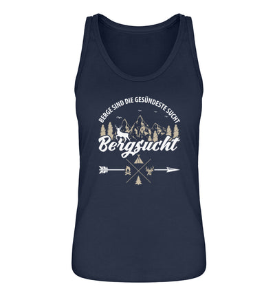 Bergsucht - Damen Organic Tanktop berge klettern Navyblau