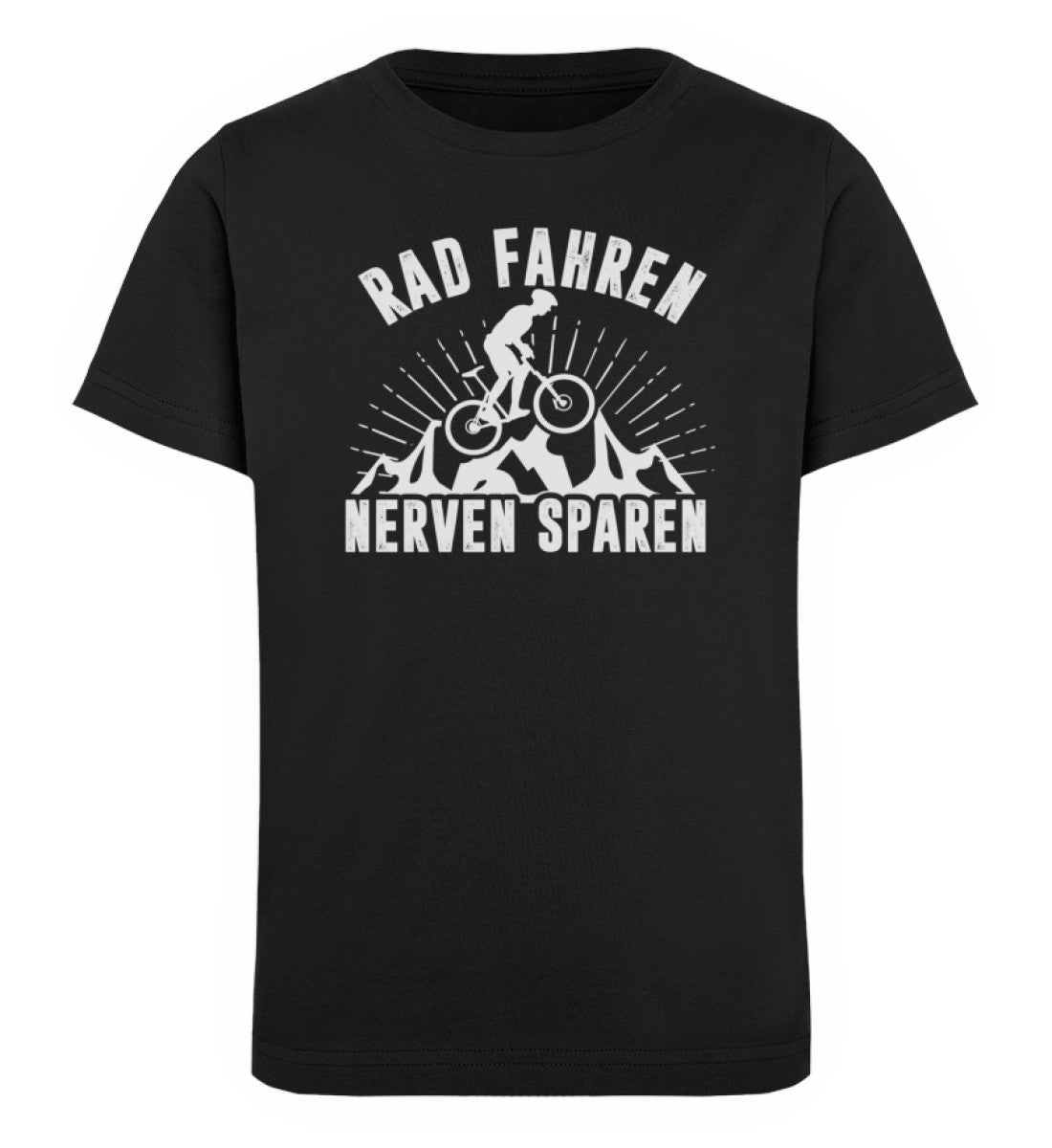 Rad fahren Nerven sparen - Kinder Premium Organic T-Shirt fahrrad Schwarz