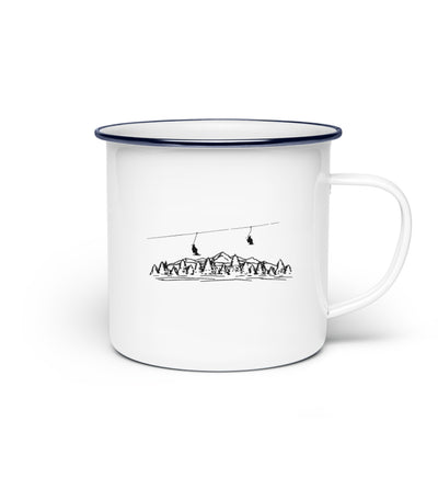 Berge und Skilift - Emaille Tasse ski Default Title