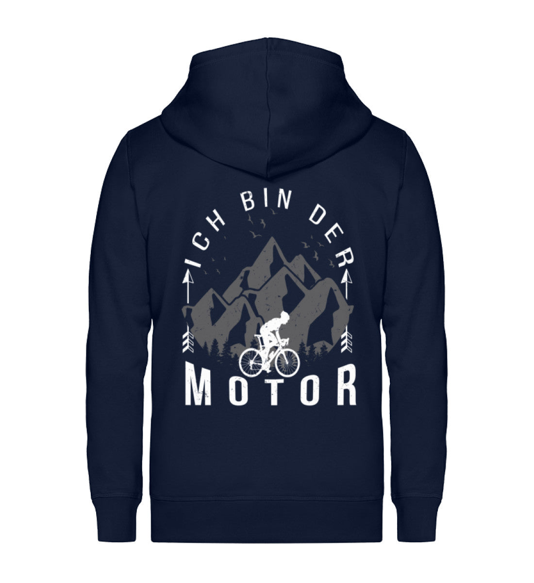 Ich Bin Der Motor - Unisex Premium Organic Sweatjacke fahrrad mountainbike Navyblau