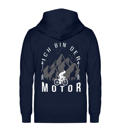 Ich Bin Der Motor - Unisex Premium Organic Sweatjacke fahrrad mountainbike Navyblau