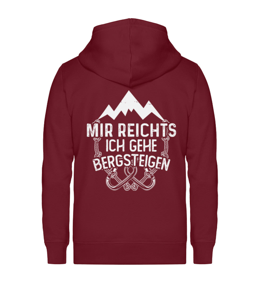 Mir reichts ich geh bergsteigen - Unisex Premium Organic Sweatjacke berge klettern Weinrot