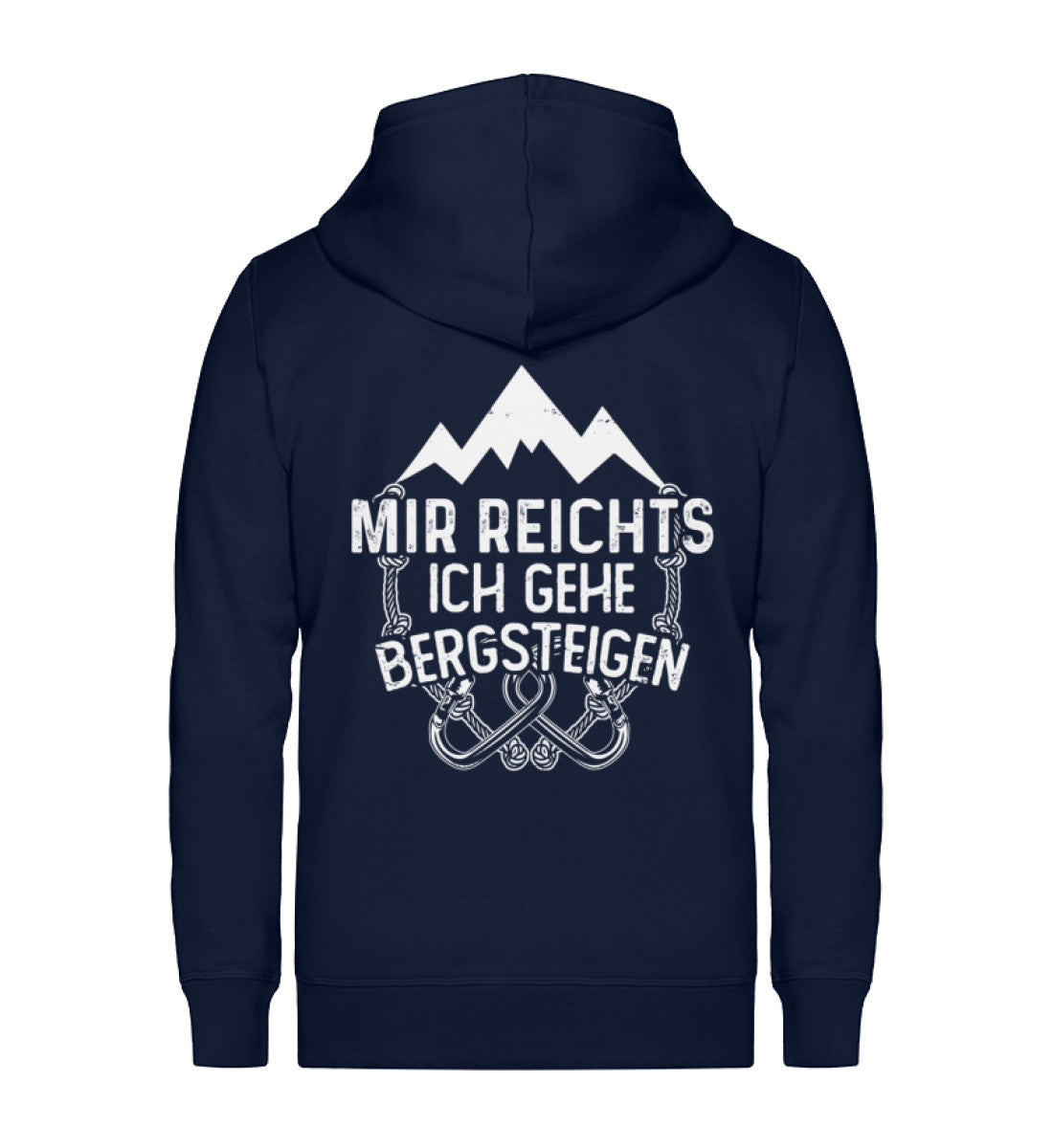 Mir reichts ich geh bergsteigen - Unisex Premium Organic Sweatjacke berge klettern Navyblau