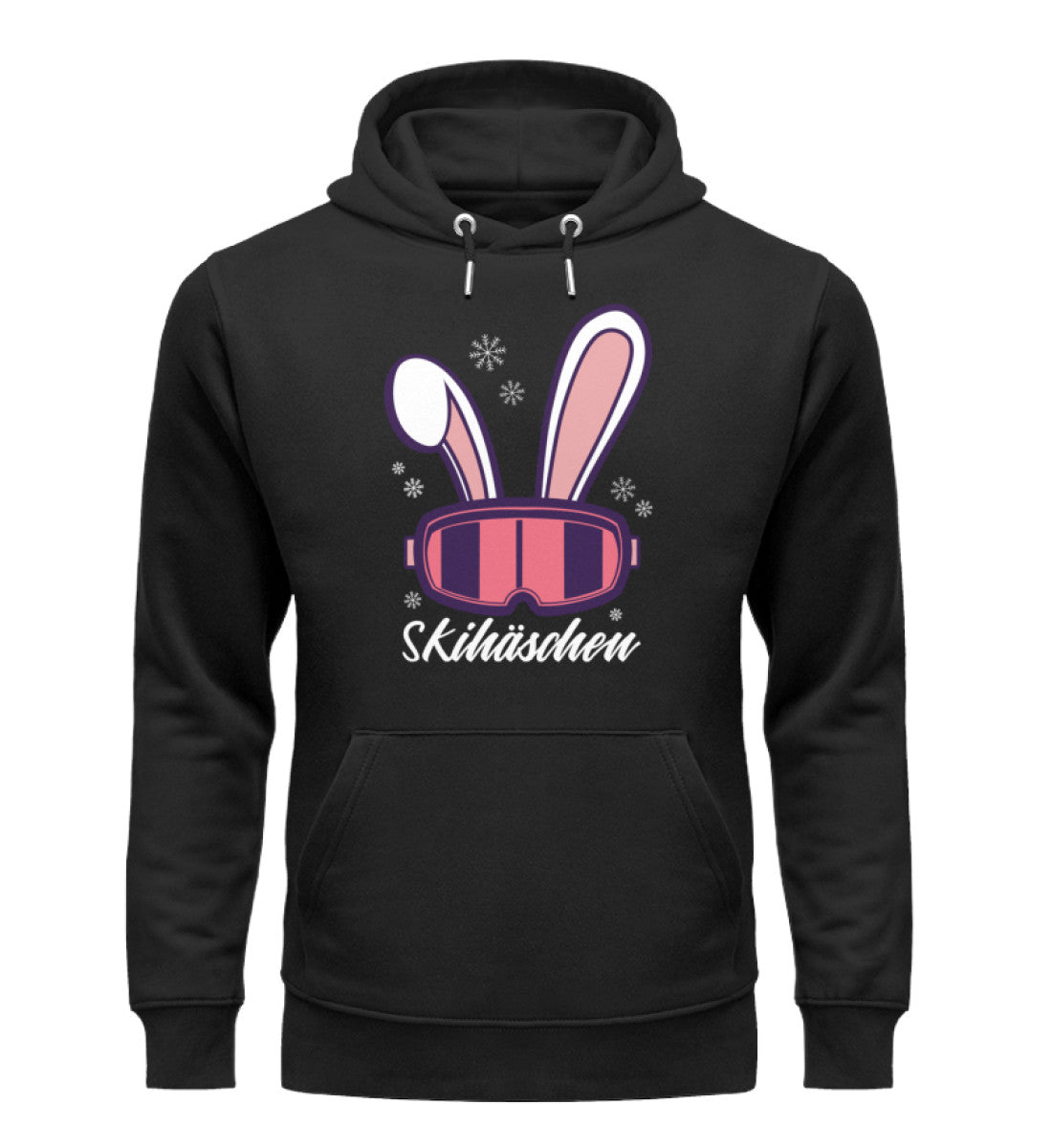 Skihäschen - Unisex Premium Organic Hoodie Schwarz