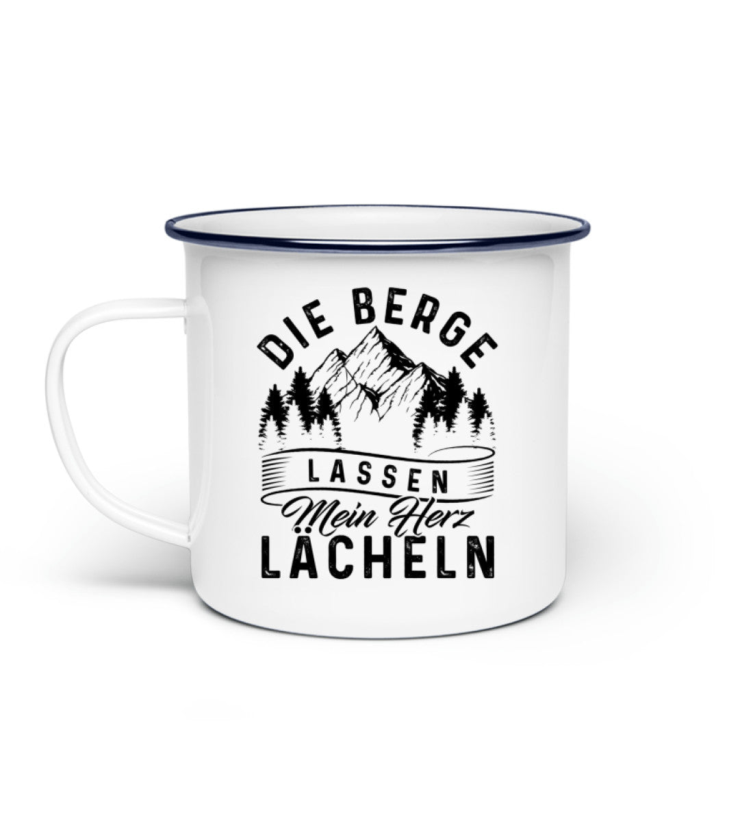 Die Berge mein herz Lacheln - Emaille Tasse berge Default Title