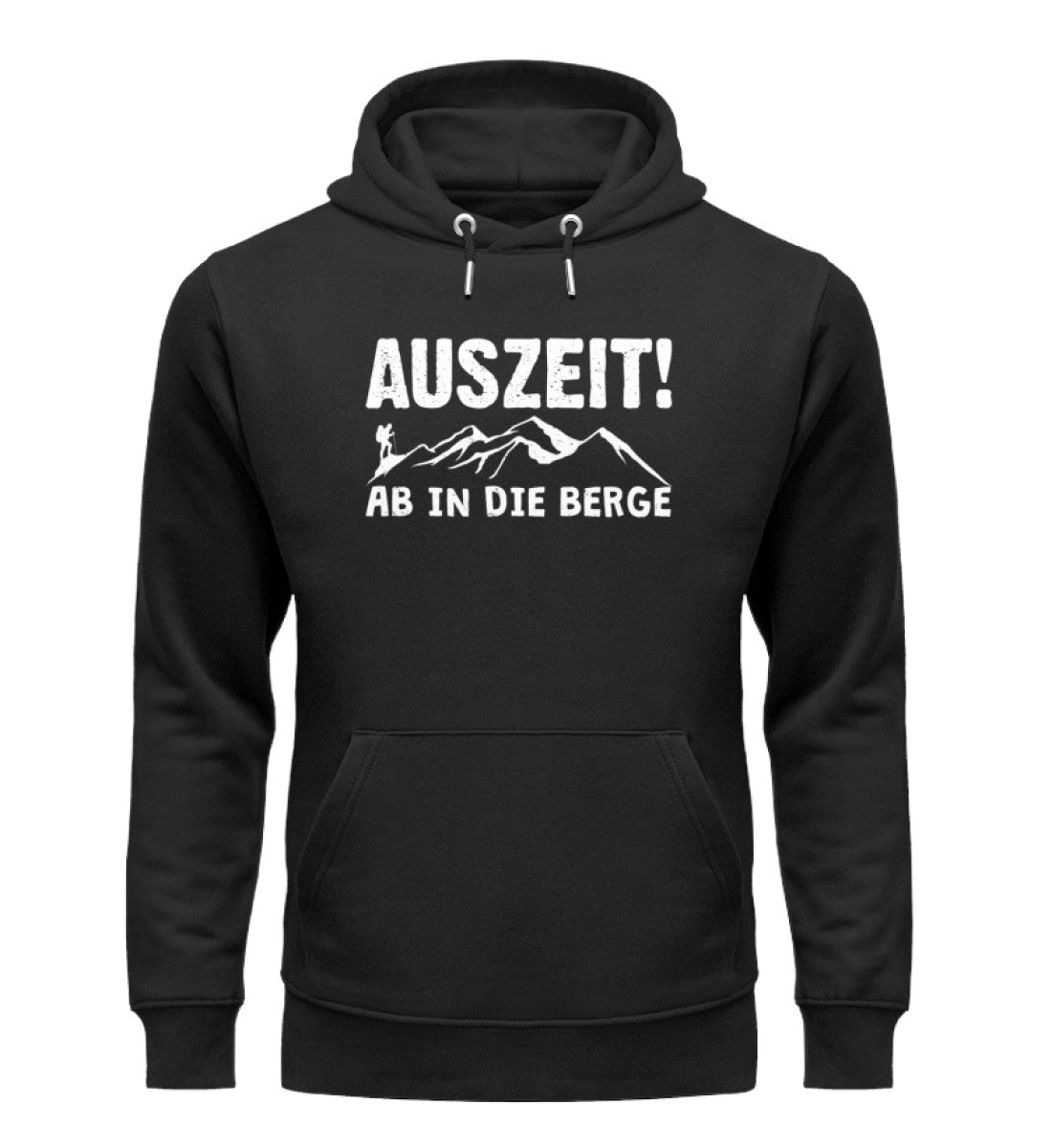 Auszeit, ab in die Berge - Unisex Premium Organic Hoodie berge wandern Schwarz