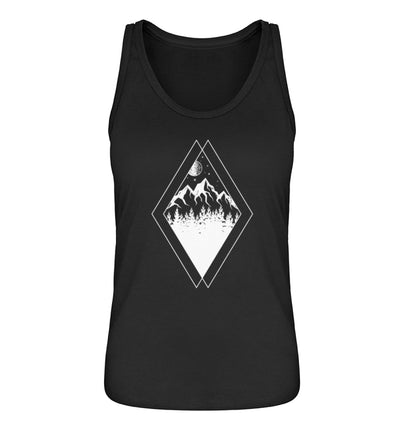 Gebirge - Geometrisch - Damen Organic Tanktop berge Schwarz