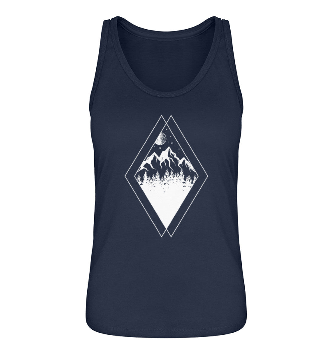 Gebirge - Geometrisch - Damen Organic Tanktop berge Navyblau