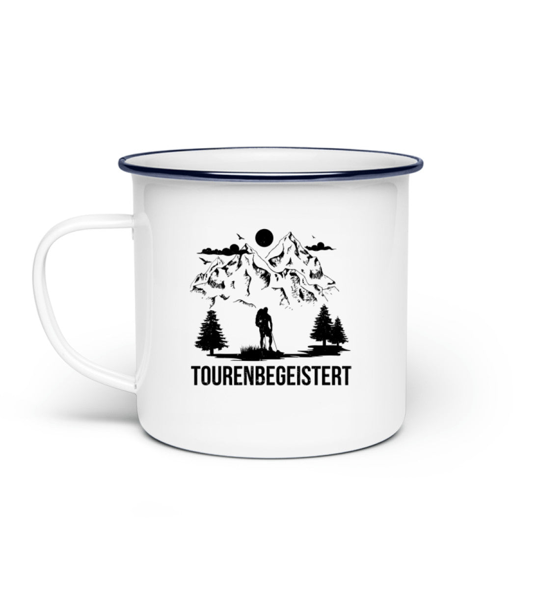 Tourenbegeisterung - Emaille Tasse wandern Default Title