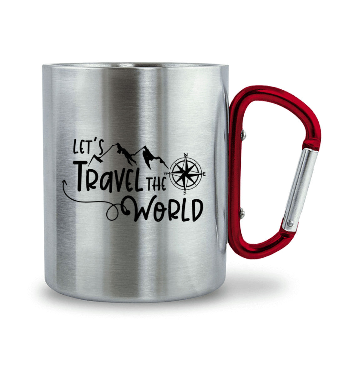 Lets travel the world - Karabiner Tasse camping wandern 330ml