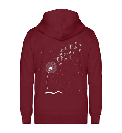 Ski Pusteblume - Unisex Premium Organic Sweatjacke klettern ski Weinrot