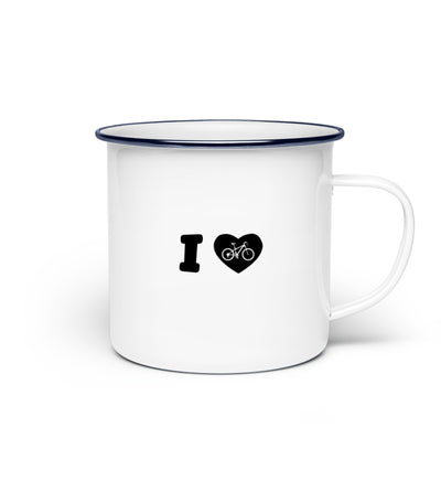 I Love Fahrrad - Emaille Tasse fahrrad mountainbike