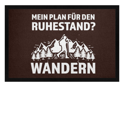 Plan für den Ruhestand - Wandern - Fußmatte mit Gummirand wandern Braun