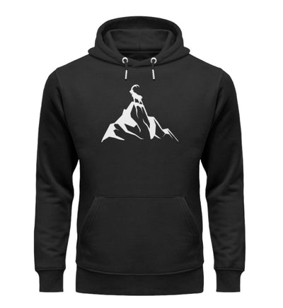 Steinbock am Berg -Unisex Premium Organic Hoodie Schwarz