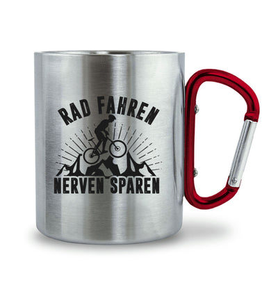 Rad fahren Nerven sparen - Karabiner Tasse fahrrad 330ml