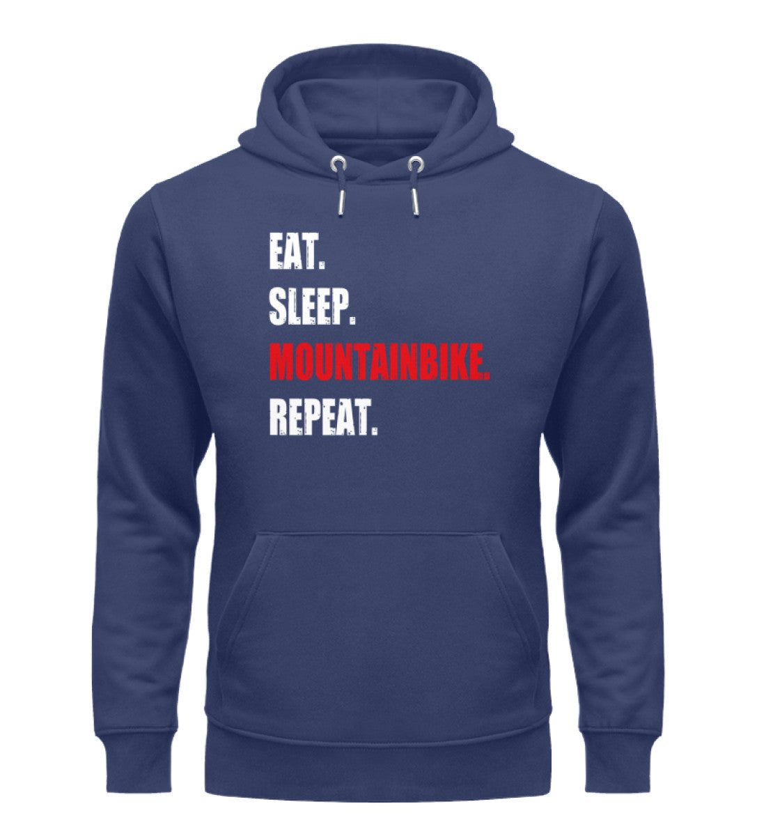 Eat Sleep Mountainbike Repeat - Unisex Premium Organic Hoodie mountainbike Navyblau