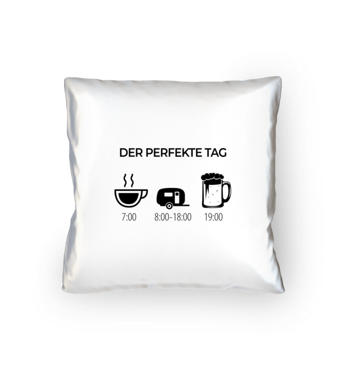 Der perfekte Camping Tag - Kissen (40x40cm) camping mountainbike Default Title