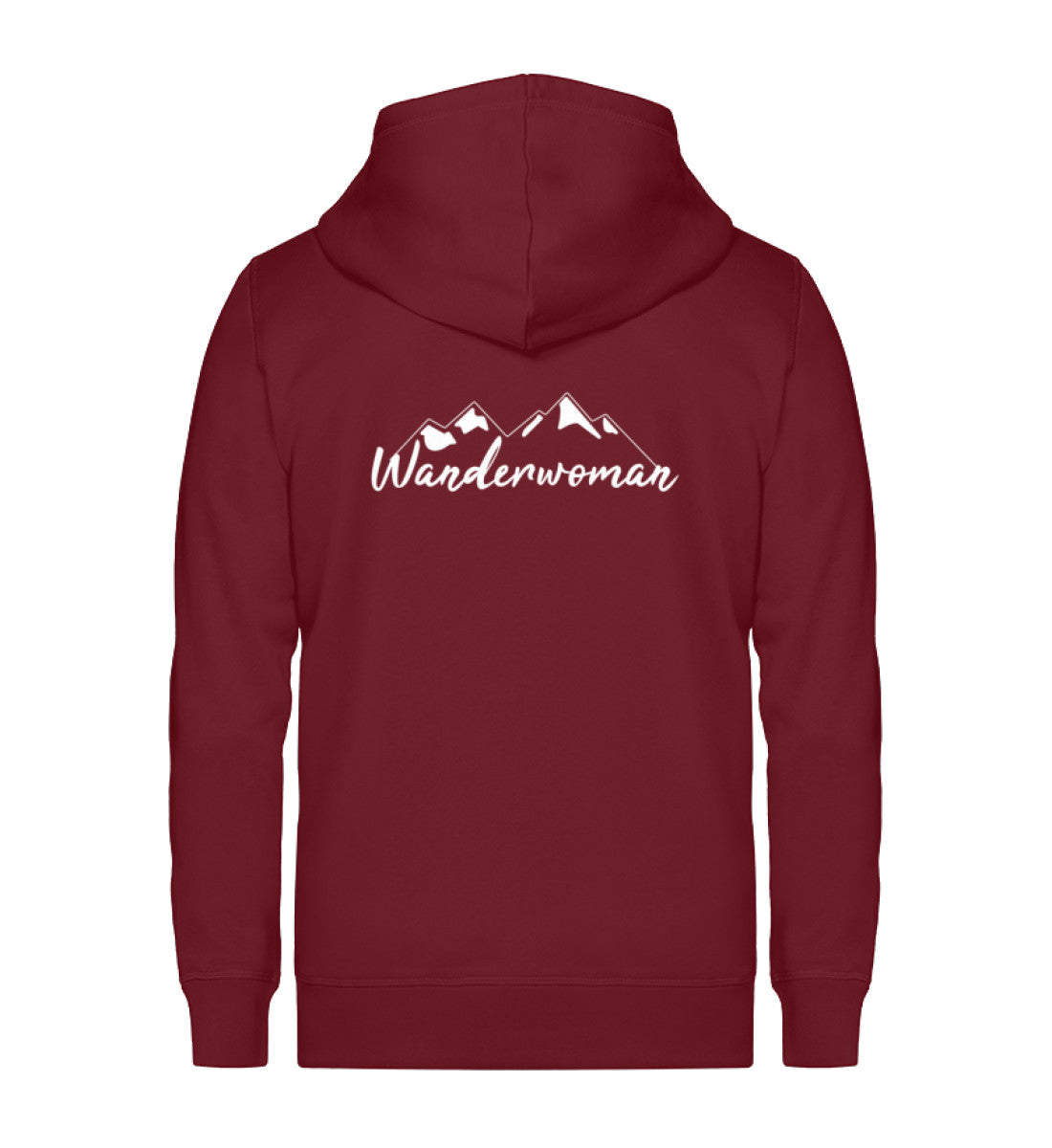 Wanderwoman. - Unisex Premium Organic Sweatjacke wandern Weinrot