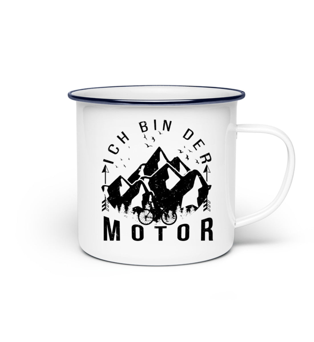 Ich Bin Der Motor - Emaille Tasse fahrrad mountainbike