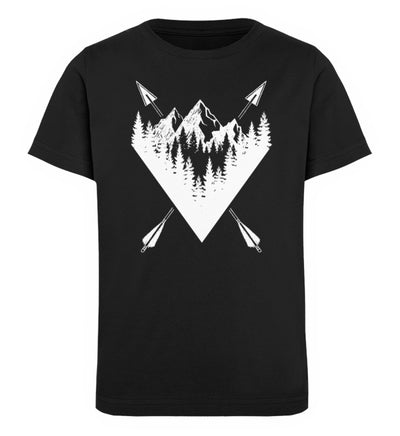 Bergführer - Kinder Premium Organic T-Shirt berge klettern wandern Schwarz