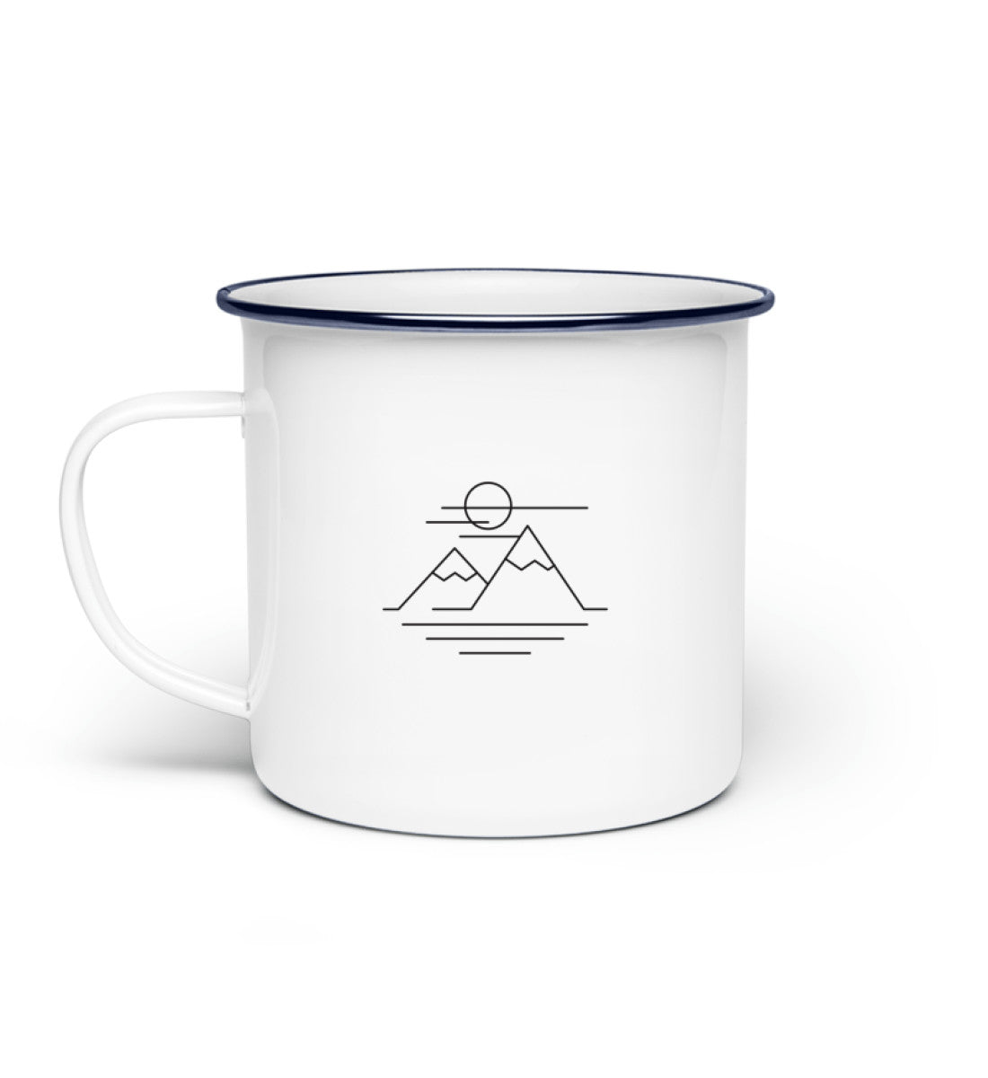 Simple Berglandschaft - Emaille Tasse berge