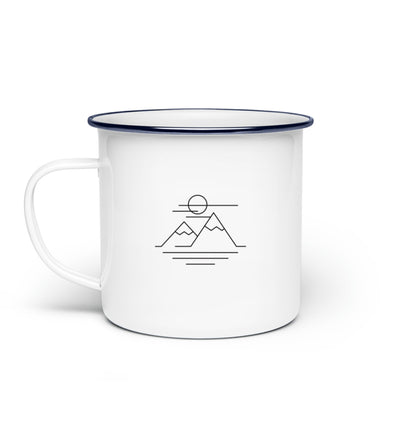 Simple Berglandschaft - Emaille Tasse berge