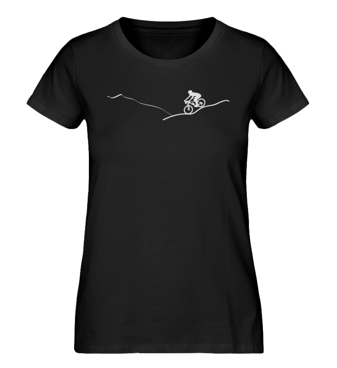 Mountainbiken am Hügel - Damen Organic T-Shirt mountainbike Schwarz