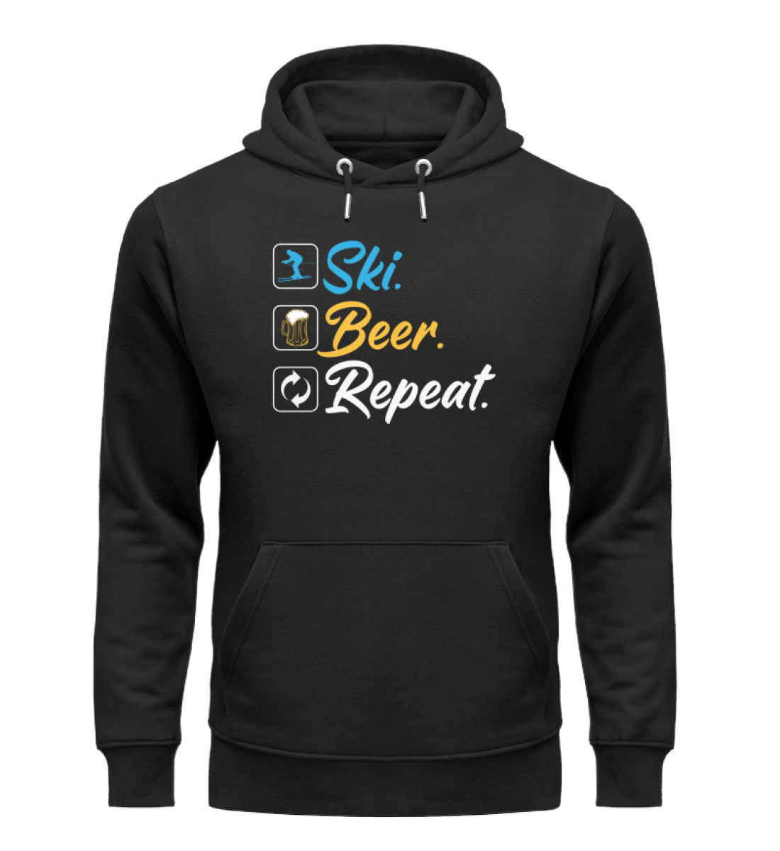 Ski. Beer. Repeat. - Unisex Premium Organic Hoodie Schwarz