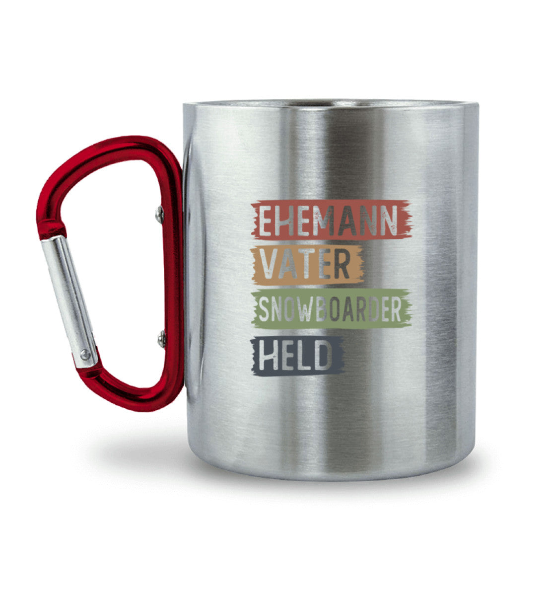 Ehemann, Vater, Snowboarder, Held - Karabiner Tasse snowboarden