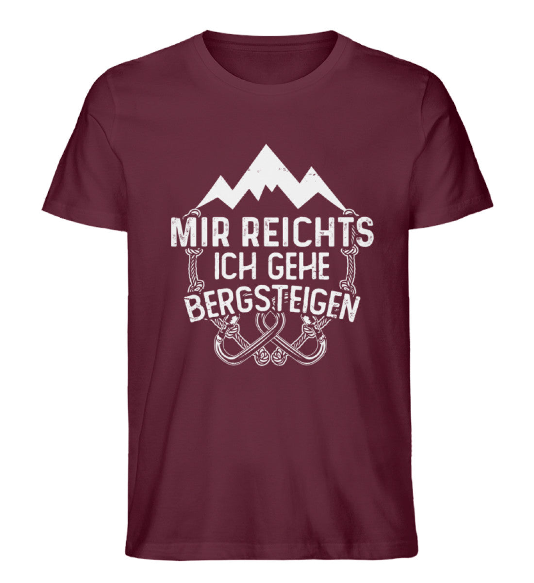 Mir reichts ich geh bergsteigen - Herren Premium Organic T-Shirt berge klettern Weinrot