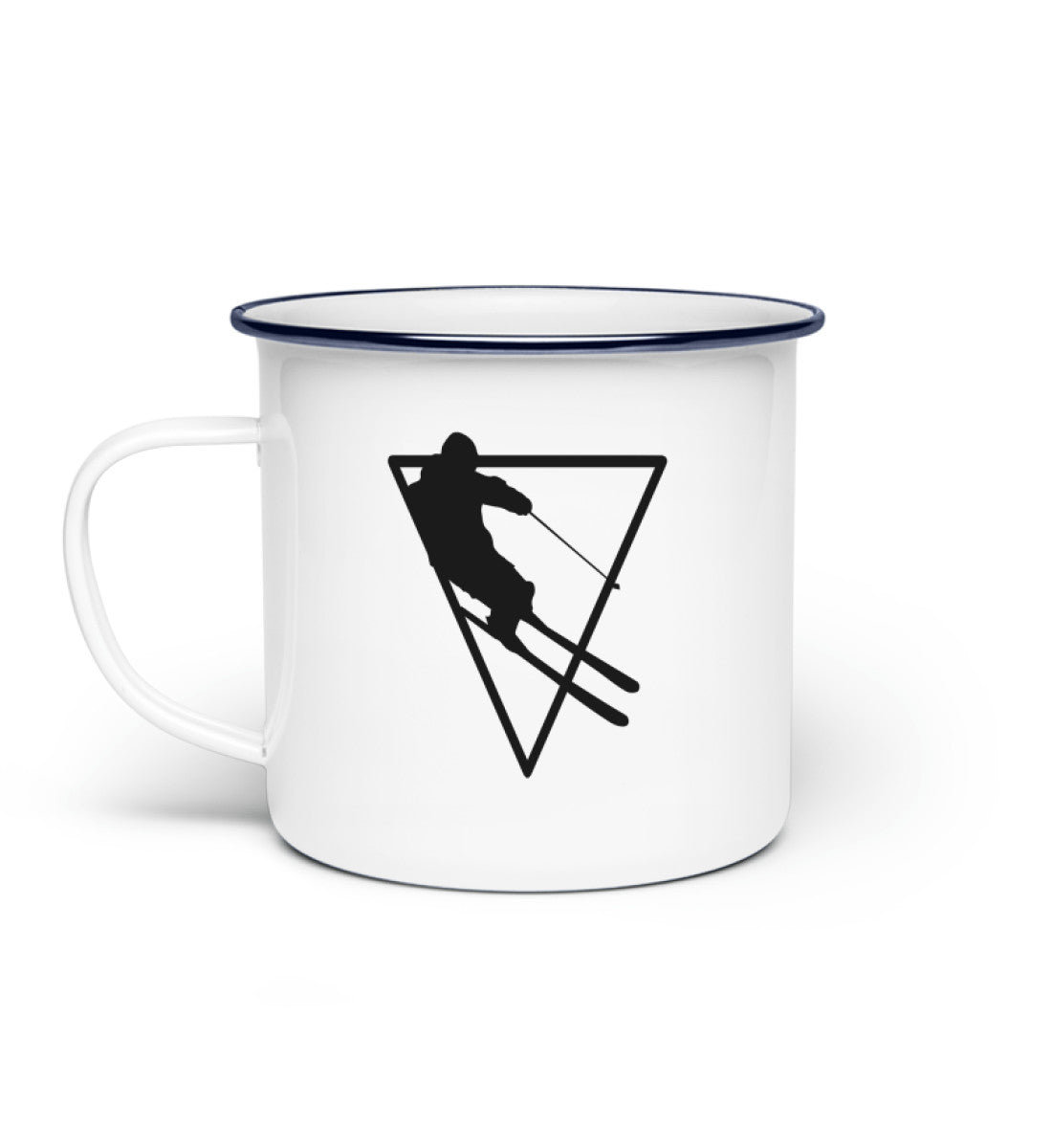 Skifahrer Geometrisch - Emaille Tasse ski