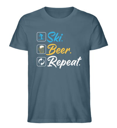 Ski. Beer. Repeat. - Herren Premium Organic T-Shirt Stargazer