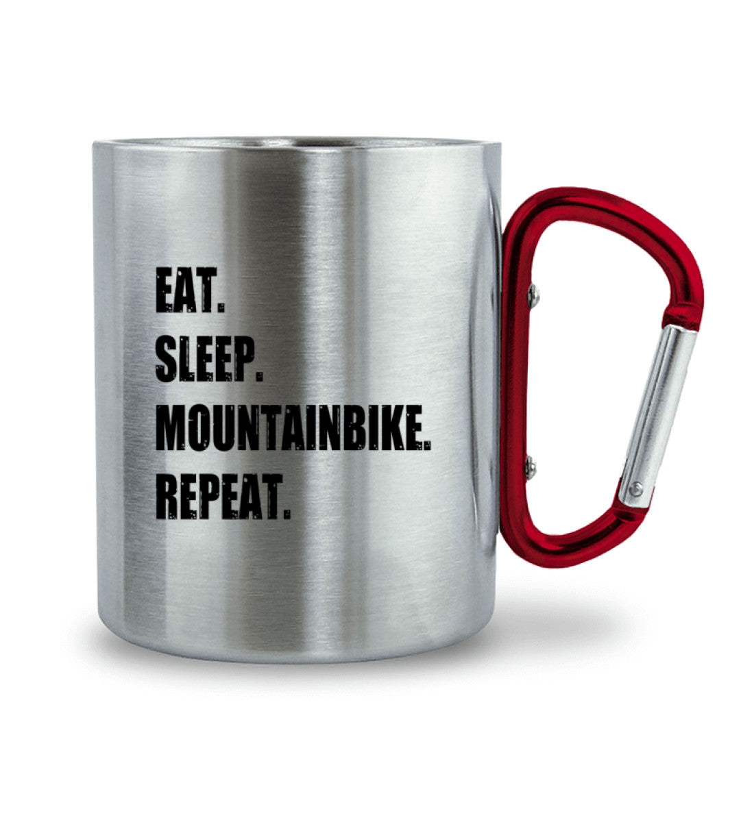 Eat Sleep Mountainbike Repeat - Karabiner Tasse mountainbike 330ml