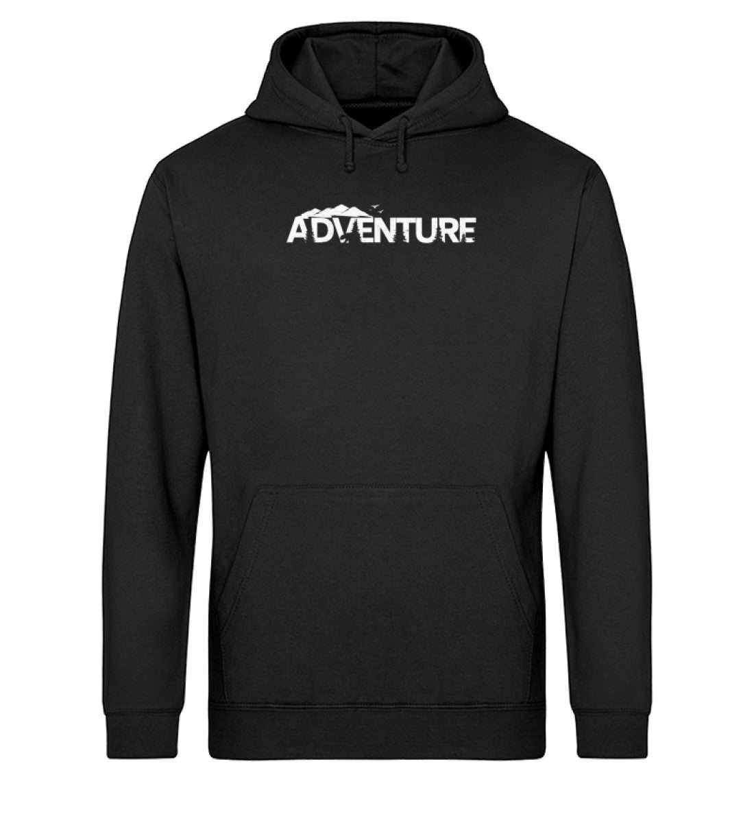 Adventure. - Unisex Organic Hoodie berge camping wandern Schwarz